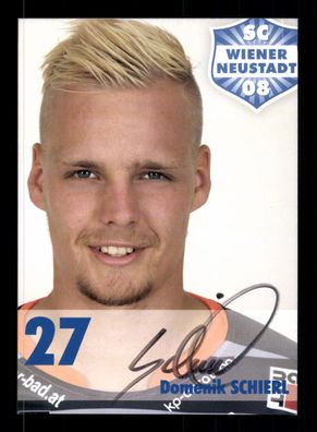 Dominik Schierl Autogrammkarte SC Wiener Neustadt 2014-15 Original + A 172154