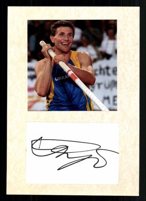 Serhij Sergej Bubka Olympiasieger 1988 Stabhochsprung Original Signiert + G 40185
