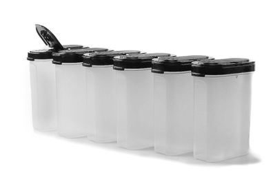 Tupperware Gewürz-Riese 270 ml (6) schwarz Gewürz Behälter Gewürzbehälter groß