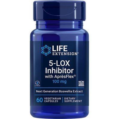 Life Extension, 5-LOX Inhibitor mit AprèsFlex, 100mg, 60 Veg. Kapseln