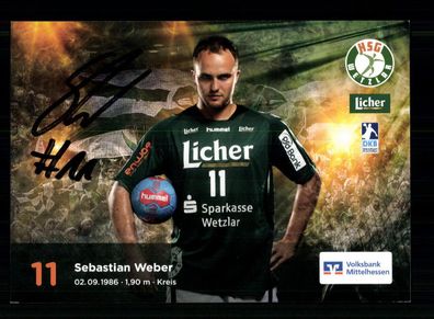 Sebastian Weber HSG Wetzlar Autogrammkarte Original Signiert + A 231072