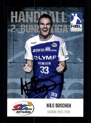 Nils Boschen SG BBM Bietigheim 2015-16 Original Signiert + A 231018