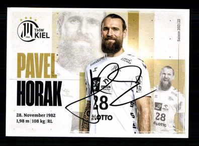 Pavel Horak THW Kiel 2021-22 Autogrammkarte Original Signiert + A 231275