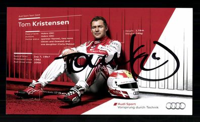 Tom Kristensen Motorsport Autogrammkarte Original Signiert + G 40156