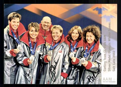 Curling Team CC Bern AAM 2. Olympia 2002 Autogrammkarte Original Sign. + G 40195