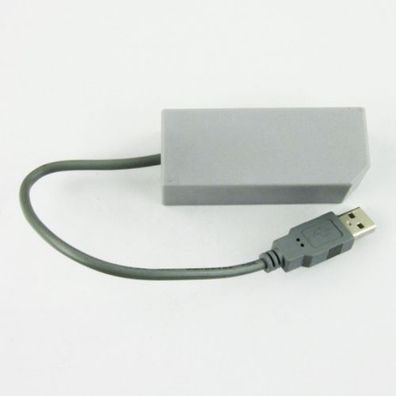 USB LAN Adapter in GRAU FÜR Nintendo Wii VOM Dritthersteller