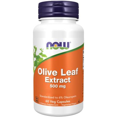 Now Foods, Olivenblatt Extrakt (Olive Leaf Extract), 500mg, 60 Veg. Kapseln