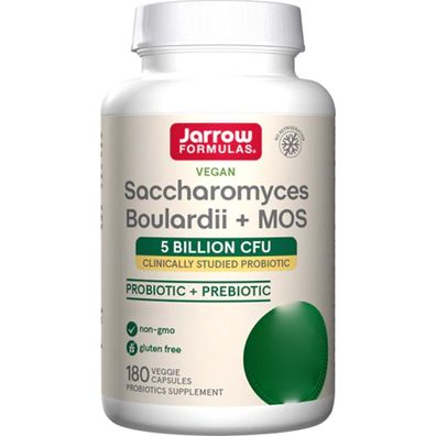 Jarrow Formulas, Probiotic Saccharomyces Boulardii + MOS, 180 Veg. Kapseln