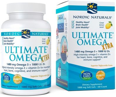 Ultimate Omega Xtra, 1480mg Lemon - 60 softgels