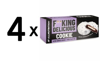 4 x Fitking Delicious Cookie, White Choco Cream - 128g