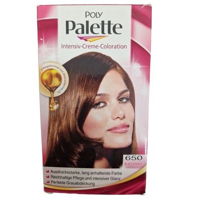 Poly Palette Haarfarbe Kastanie 650 mit Macadamia Öl Intensiv-Creme-Coloration