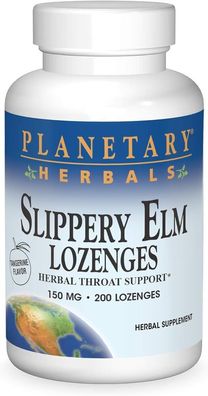 Planetary Herbals, Slippery Elm Lozenges, Tangerine, 150mg, 200 Pastillen