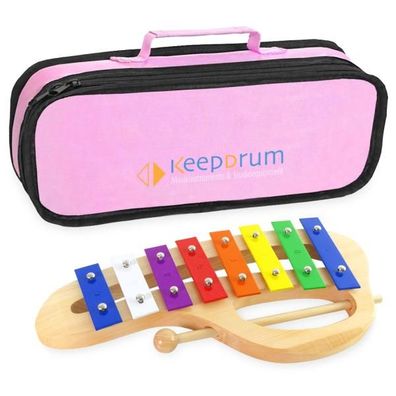 keepdrum KGS-C Glockenspiel für Kinder mit Tasche Pink