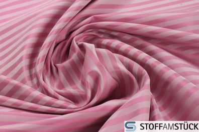 Stoff Polyester Taft Streifen rosa rosé breit JAB Anstoetz 9-7689-060