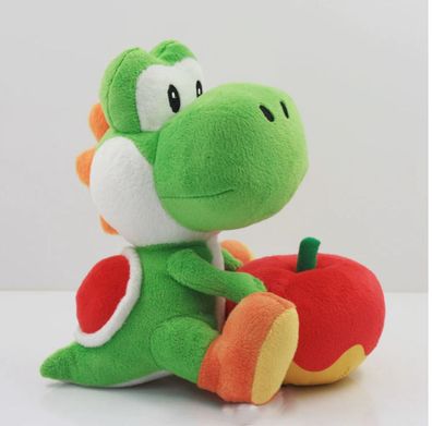Super Mario Yoshi mit Apfel Plüsch Kuscheltier Stofftier Anime Spielzeug 17 cm