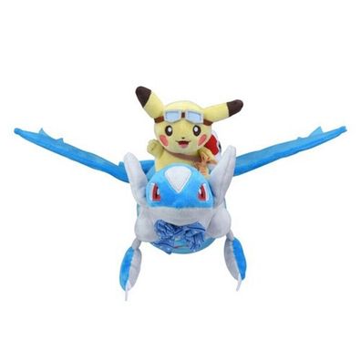 Latios mit Pikachu Plüsch 26 cm Kinder Spielzeug Anime Kuscheltier Stofftier