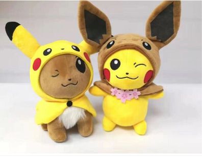 Evoli & Pikachu Stofftier / Kuscheltier / Plüschtier als Kinderspielzeug 20 cm