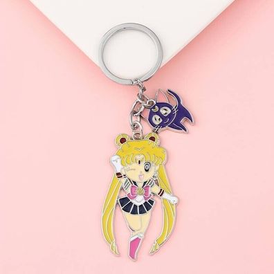 Sailor Moon mit Luna als Schlüsselanhänger / Key Chain Anime Cosplay