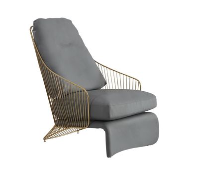 Luxus Designer Relax Stuhl Lounge Club Sessel Leder Edelstahl Design Möbel Neu