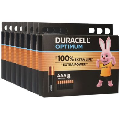 64x Duracell MN2400 AAA Micro Batterie Optimum (8x 8er Blister)