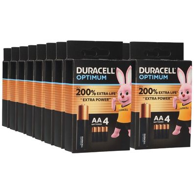 64x Duracell MN1500 AA Mignon Batterie Optimum (16x 4er Blister)