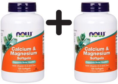 2 x Calcium & Magnesium with Vit D and Zinc - 120 softgels