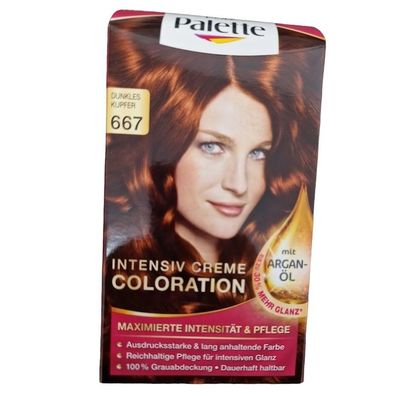 Poly Palette Dunkles Kupfer 667 Haarfarbe Intensiv Creme Coloration mit Argan Öl