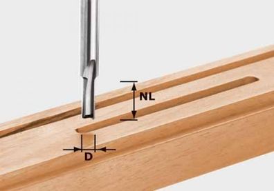 Festool Nutfräser HW Schaft 8 mm HW S8 D5/12 Nr. 490954