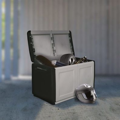 vidaXL Garten-Aufbewahrungsbox 96x53x57 cm 230 L Dunkelgrau Schwarz