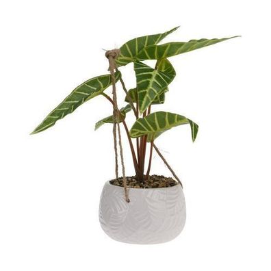 Hängende Kunstpflanze Topf Keramik Blumenampel Zimmerpflanze Dekoration Realistisch