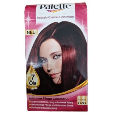 Poly Palette Haarfarbe Mahagoni 878 mit 7 Öle Intensiv-Creme-Coloration