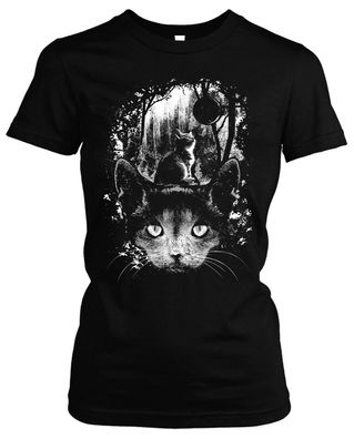 Love Nature Katze Damen Girlie | Cat Haustier Hund Retro T-Shirt Vintage