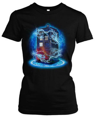 Police Box Damen Girlie | Doctor Dalek T-Shirt Tardis Who Logo