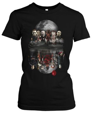 Evil Six Damen Girlie T-Shirt | Horror Halloween Nightmare Freddy Myers Jason