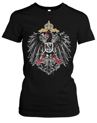 Kaiserreich Damen Girlie T-Shirt | Adler Deutschland Kaiser Preussen Wappen