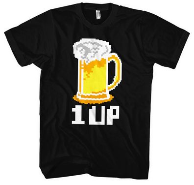 1UP Bier Männer Herren T-Shirt | Beer Männertag Vatertag Party Saufen Bierkönig