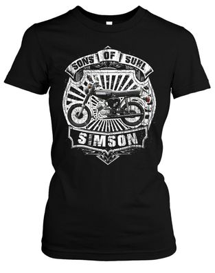 Sons of Suhl Damen Girlie T-Shirt | Kult Trabant S50 S51 DDR Simson Osten | M2