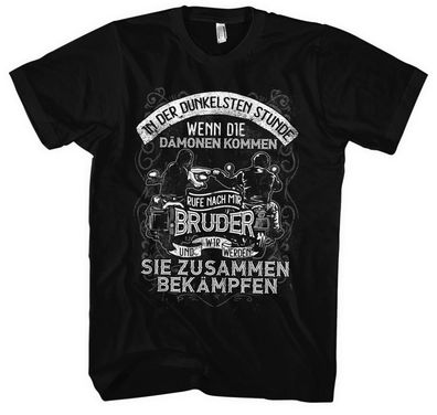 Zusammenhalt & Brüderschaft Männer Herren T-Shirt | Motorrad Biker Freunde