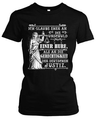 Unschuld & Gerechtigkeit Damen Girlie T-Shirt | Revolution Osten Freiheit | M1