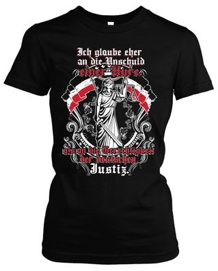 Unschuld & Gerechtigkeit Damen Girlie T-Shirt | Revolution Osten Freiheit | M2