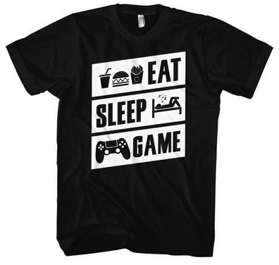 Eat Sleep Game Play Staion Männer Herren T-Shirt | Konsole Zocken Fun XBox Spiel