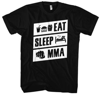 Eat Sleep MMA Männer Herren T-Shirt | Kämpfen Boxen Fight Fun