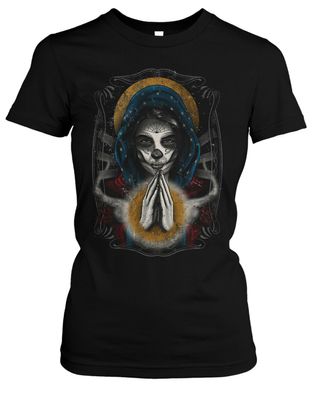 La Catrina Santa Muerte Damen Girlie T-Shirt | Mexiko Skull Rock Totenkopf | M3