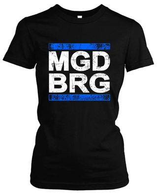 MGD BRG Damen Girlie T-Shirt | Fussball Ultras Fan Magdeburg Osten Elbe