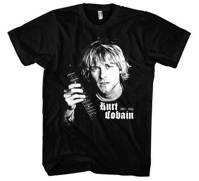 Kurt Cobain Männer Herren T-Shirt | Nirvana Rock Band Festival Musik Gitarre