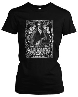 Friedrich Schiller Damen Girlie T-Shirt | Weimarer Klassik Dichter Kant Goethe