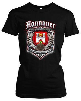 Für immer Hannover Damen Girlie T-Shirt | Fussball Trikot Fan Geschenk Ultras