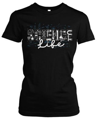 Science Life Damen T-Shirt | Mathe Physiker Lehrerin Genie Nerd E=mc² Girlie