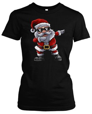 Santa Dabbing Damen T-Shirt | Weihnachten Xmas Funny Santa Christmas Girlie