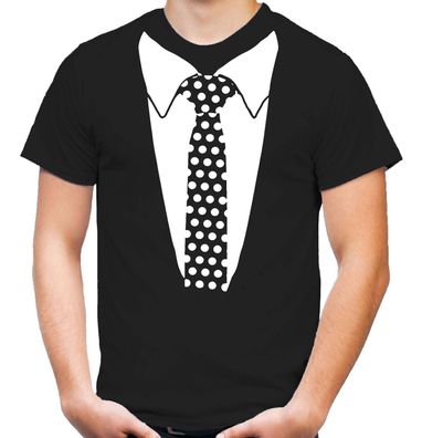 Krawatte T-Shirt | Smoking | Fliege | Fasching | Karneval | Anzug | Fun | M3